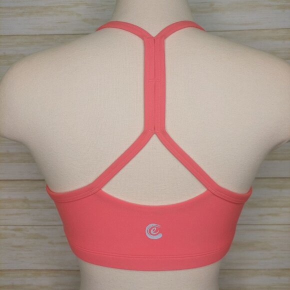 Calme By Johnny Was Women's Endurance Racerback Sports Bra Coral Pink Size S - Picture 3 of 9